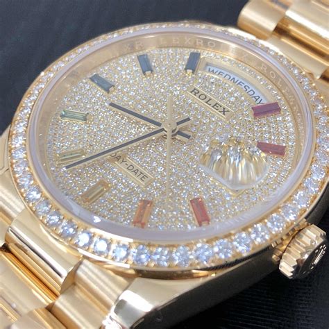 rolex day date gold diamond replica